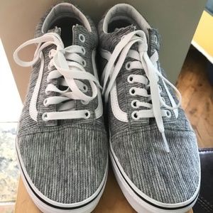 Unisex Gray corduroy Vans - NWT